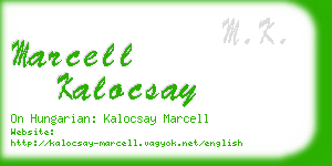 marcell kalocsay business card